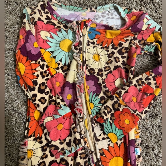 Posh Peanut Moonbeam 18-24 month footie ruffle pajamas - Picture 4 of 10